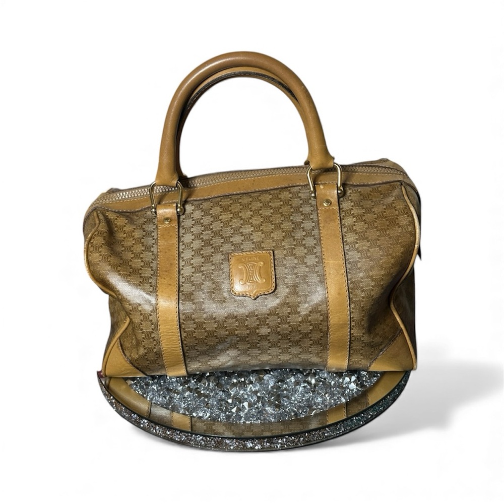 Vintage Celine Macadam Boston Bag.